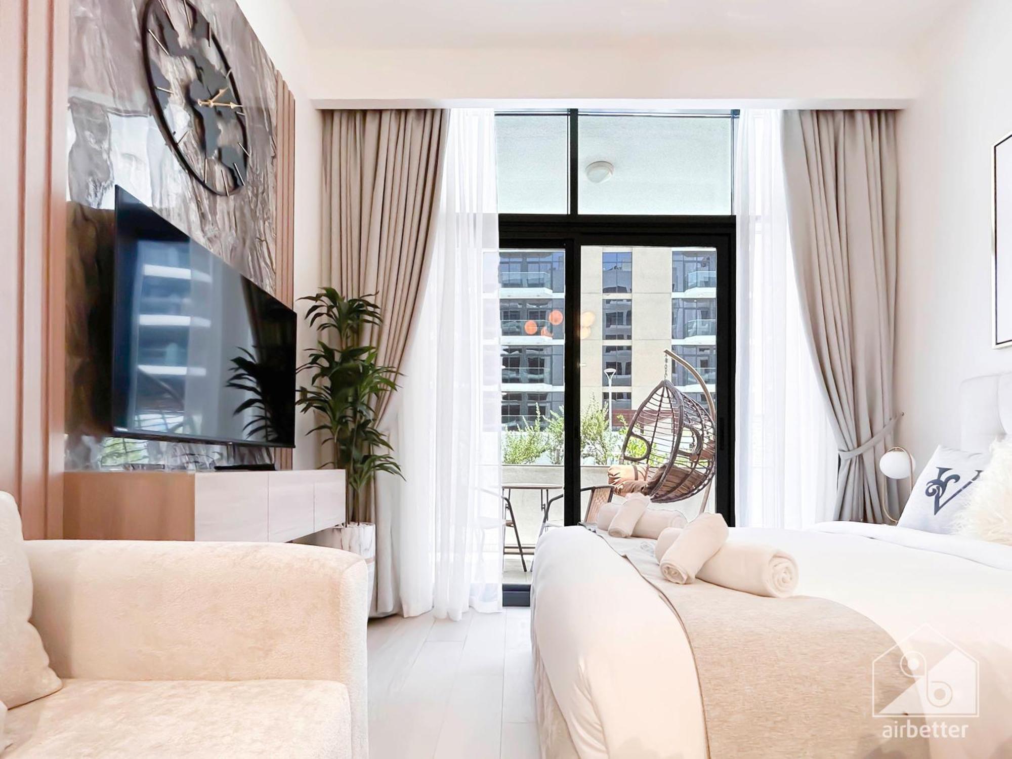 Charming Studio With Balcony In Azizi Riviera Dubái Exterior foto