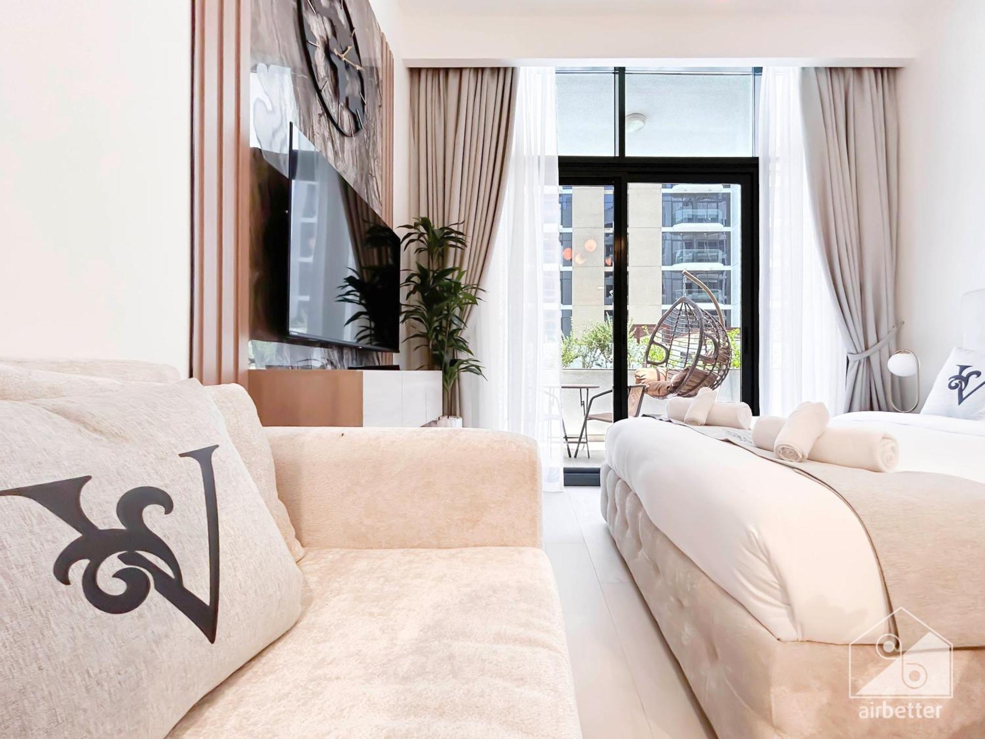 Charming Studio With Balcony In Azizi Riviera Dubái Exterior foto