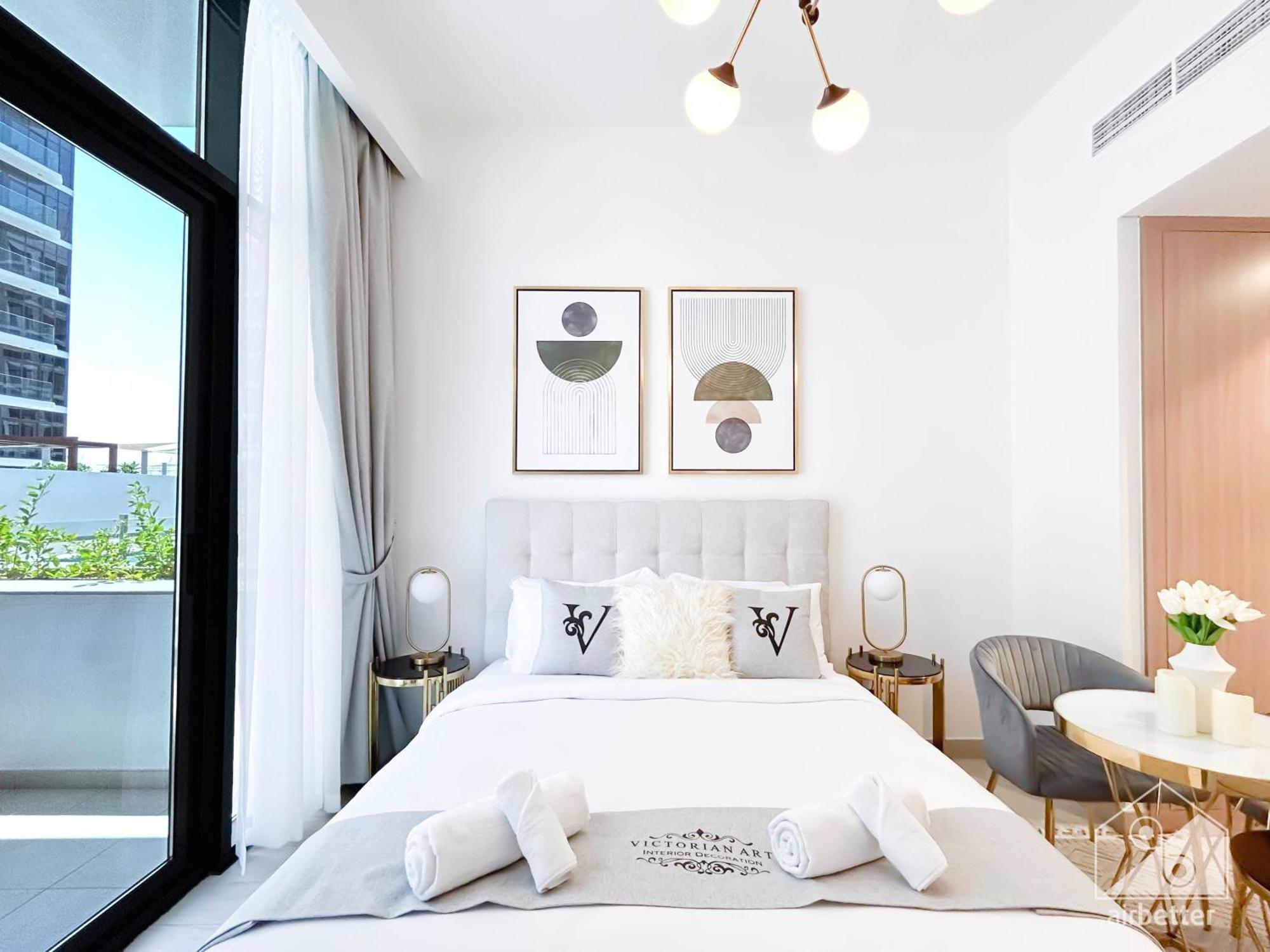 Charming Studio With Balcony In Azizi Riviera Dubái Exterior foto