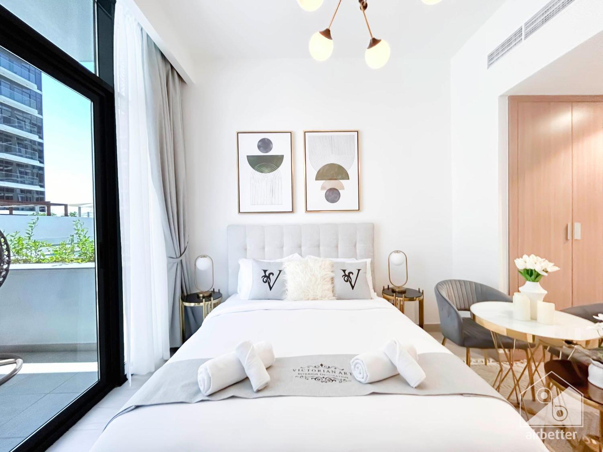 Charming Studio With Balcony In Azizi Riviera Dubái Exterior foto